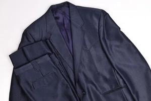 Circle S Mens Suit Blazer 42R Navy Western Yoke Slacks 35x29 - Picture 1 of 19