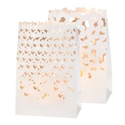 2 STÜCK RÄDER DESIGN NEU LUXUS WEISSHEITEN LICHTTÜTEN WINDLICHTER LATERNEN EDEL - Bild 1 von 4