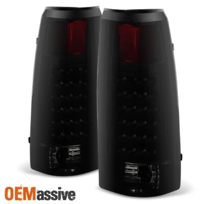 For 88-98 Chevy C/K Silverado Suburban Tahoe Sierra LED Black Smoked Tail Lights - Image 1 of 4