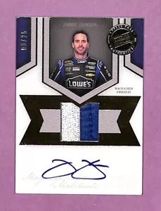 Jimmie Johnson 2013 Presseausweis Magnificent Materials Signatur Patch Autogramm /25 - Bild 1 von 2