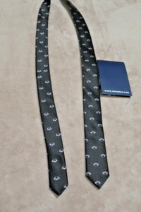 APPAMAN BOY'S NECKTIE BLACK ICONIC APE SKINNY NECK TIE L/XL - Picture 1 of 5