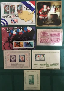 7 hojas de recuerdo diferentes como nuevas nunca montadas de EE. UU. - Imagen 1 de 1