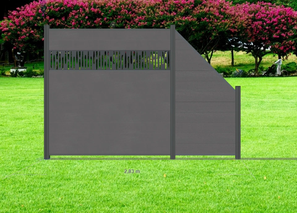 BETAFENCE Horizen Composite Classic Verbundplatte - 12 Stück, Anthrazit (7072355)