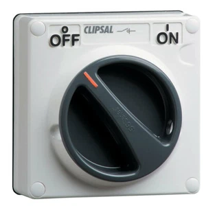 Clipsal 56 Series 3 Pole 32A Isolating Switch Less Enclosure Grey | 56SW332LE-GY - Picture 1 of 1