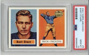 2001 TOPPS ARCHIVES #5 BART STARR CARD GREEN BAY PACKERS PSA 10 LOW POP 11 RARE - Picture 1 of 2