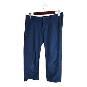 Patagonia pant Women 4 Blue Happy Hike Trail Capris Gorpcore Camping Trail 21235 - Picture 1 of 10