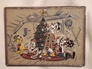 Disney Mickey Minnie Donald Pluto Goofy Decorate the Christmas Tree Pin Holiday - Picture 1 of 4