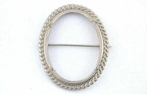 40x30 40mm x 30MM CABOCHON CAB GEMSTONE SILVER COLOR PIN BROOCH MOUNTING CF519 - Picture 1 of 2