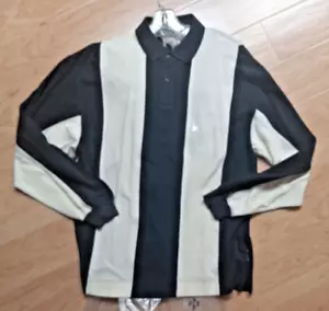 Camisa De Colección De Reedición Para Hombre Larga Grande Tejida a Rayas 100% Algodón Hecha en Hong Kong - Imagen 1 de 9