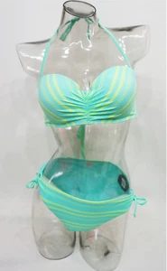 SO Green Push Up 2-Piece Bandeau Bikini Set Swimwear Juniors' XS,S,L,XL #2097 - Picture 1 of 6