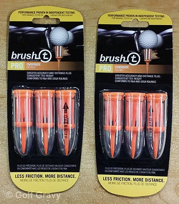 Brush-t Golf Tees Oversize - 2 Packs of 3 Brush Tees - 2.4" Height - Image 1 of 3