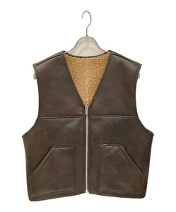 SUPREME Reversible Faux Shearling Work Vest Size: M Men Brown - Picture 1 of 4
