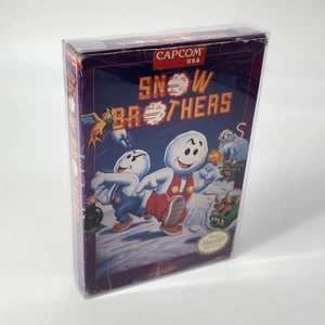 RARE 1991 Snow Brothers - Nintendo NES Capcom Box, Game, Sleeve & Protector! - Bild 1 von 24