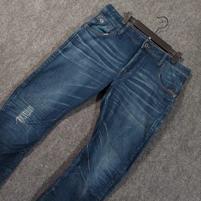 G-Star RAW Jeans Mens 33x27.75 Blue Arc Zip 3D Slim Zip Pockets Button Fly - Image 1 of 4