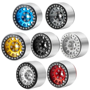 4PC 1.9" 35mm Metal Beadlock Wheels Rims for 1/10 SCX10 D90 TRX-4 RC Crawler Car - Bild 1 von 83