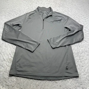 Camisa REI 1/4 Cremallera Capa Base Gris Cuello Simulado Manga Larga Para Hombres Talla Pequeña S - Imagen 1 de 10