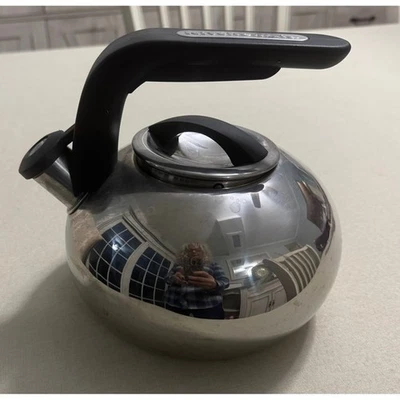 KitchenAid Stainless Steel Whistling Kettle 2 Quart 1.9L Black Handle - image 1 of 4
