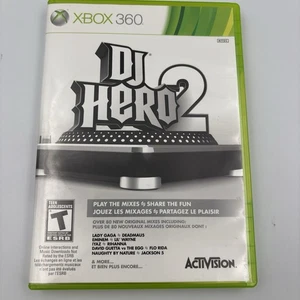 DJ Hero 2 (Microsoft Xbox 360, 2010) Complete CIB Tested Resurfaced Disc - Picture 1 of 6