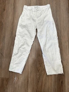 Pantalones de lino Frank & Eileen para mujer Kinsale rendimiento italiano en blanco talla 6 - Imagen 1 de 9