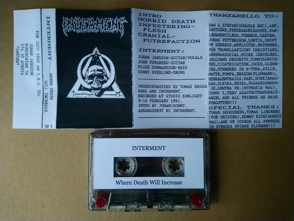 INTERMENT Where Death Will Increase Tape, Nihilist Crematory Grave Dismember - Image 1 of 1