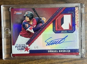 Samuel Basallo 2024 Bowmans Best All Star Futures Game Relic Auto Red /5 - Picture 1 of 2