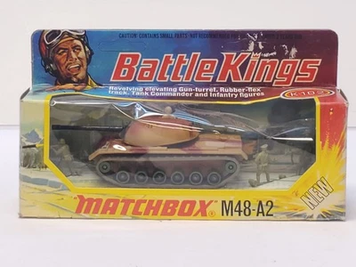 Matchbox Battle Kings K-102 M48-A2 Desert Camo Variante 1974 Nuevo En Caja RARO Foto 1 de 4