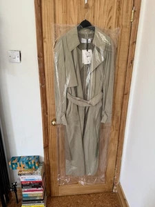 BNWT MANGO X VICTORIA BECKHAM BEIGE TRENCH COAT RELAXED FIT SIZE M - Picture 1 of 4