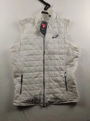 Chaleco acolchado blanco con cremallera Cutter Buck Primaloft Philadelphia Eagles NFL para mujer 4XL Foto 1 de 4