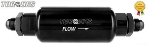AN -8 (AN8 JIC -8) Filtro carburante billetta anodizzato nero alto flusso 10 micron 5,5"x2" - Foto 1 di 2