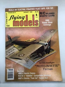 Flying Models Magazine August 1986 R/C Planes Boats Cars Moto Aviette Farman - Picture 1 of 5