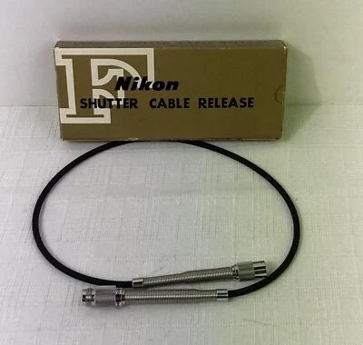 Nikon F Shutter Cable Release w/ Box & Paperwork - Vintage, Japan, Black - Image 1 of 4