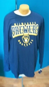 MLB Geniune Merchandise, Milwaukee Brewers Men's Long Sleeve Shirt, Size XL, NWT - Picture 1 of 7