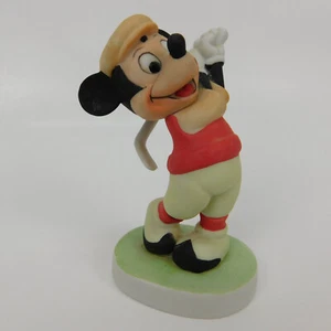 VTG MICKEY MOUSE GOLFING 4" Porcelain Figurine / Figure Disney - Korea / Golf - Picture 1 of 18