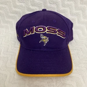 VTG Randy Moss #84 Minnesota Vikings NFL Purple Hook & Loop Adjustable Hat Cap - Picture 1 of 11
