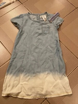 全新带标签 Artisan NY 蓝色白色漂白浸染料 Ombré 牛仔连衣裙-4T-54 美元 — 第 1/3 张图片