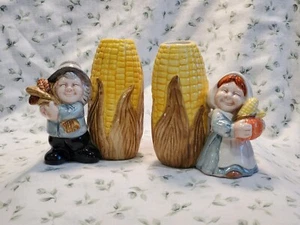 VINTAGE THANKSGIVING PILGRIM MAISSTIEL KERZENLEUCHTER 1994 - Bild 1 von 12