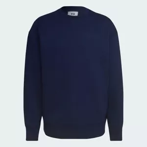 adidas Y-3 Classic Chest Logo Crew Sweatshirt Size XXL Navy RRP £150 GV4191 - Picture 1 of 4