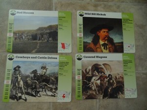 Grolier Story of America cards Wild West & Native Americans  Pocahontas, Bridger