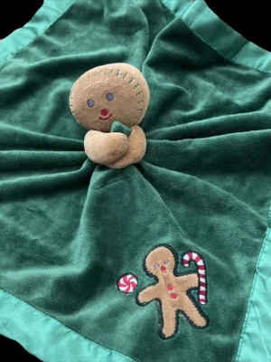 Mantas y más allá verde con pan de jengibre hombre manta de seguridad Lovey Foto 1 de 3