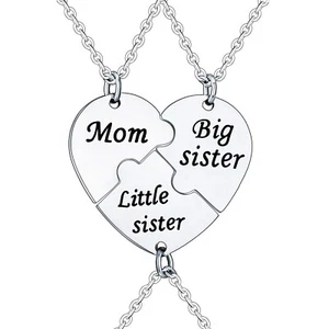 YEEQIN 3PCs/Set Mom Big Sister Little Sister Mom Necklaces Set Mother Daughte... - Picture 1 of 6