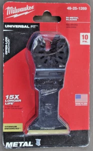 MILWAUKEE 10 PK. UNIVERSAL FIT OSCILLATING TOOL BLADE # 49-25-1269 - Picture 1 of 2