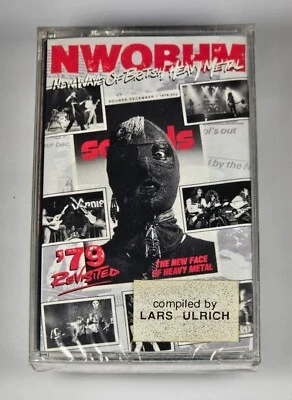 vintage 1990 SEALED cassette : NWOBHM '79 Revisited : Lars Ulrich hype sticker Foto 1 de 4