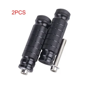Aluminum 8MM Motorcycle Rearset Foot Pegs Pedals Steps Footrest Foot Pegs Black - Picture 1 of 5