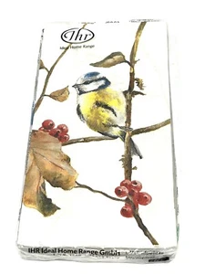 IDEAL HOME RANGE IHR 16 Pk Outlook Cream Bird Print Paper Guest Napkins - Picture 1 of 5