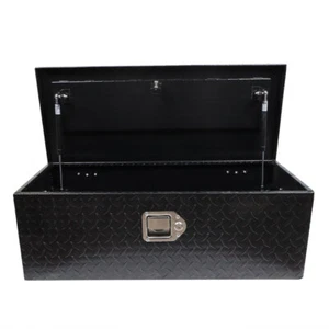 New 30in. Cuboid Aluminum Under Storage Tool Box for Trailer Pickup Truck Black - Bild 1 von 10