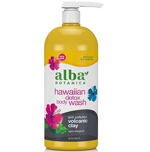Alba Botanica Hawaiian Detox Body Wash Anti-Pollution Volcanic Clay 32 Oz - Picture 1 of 3