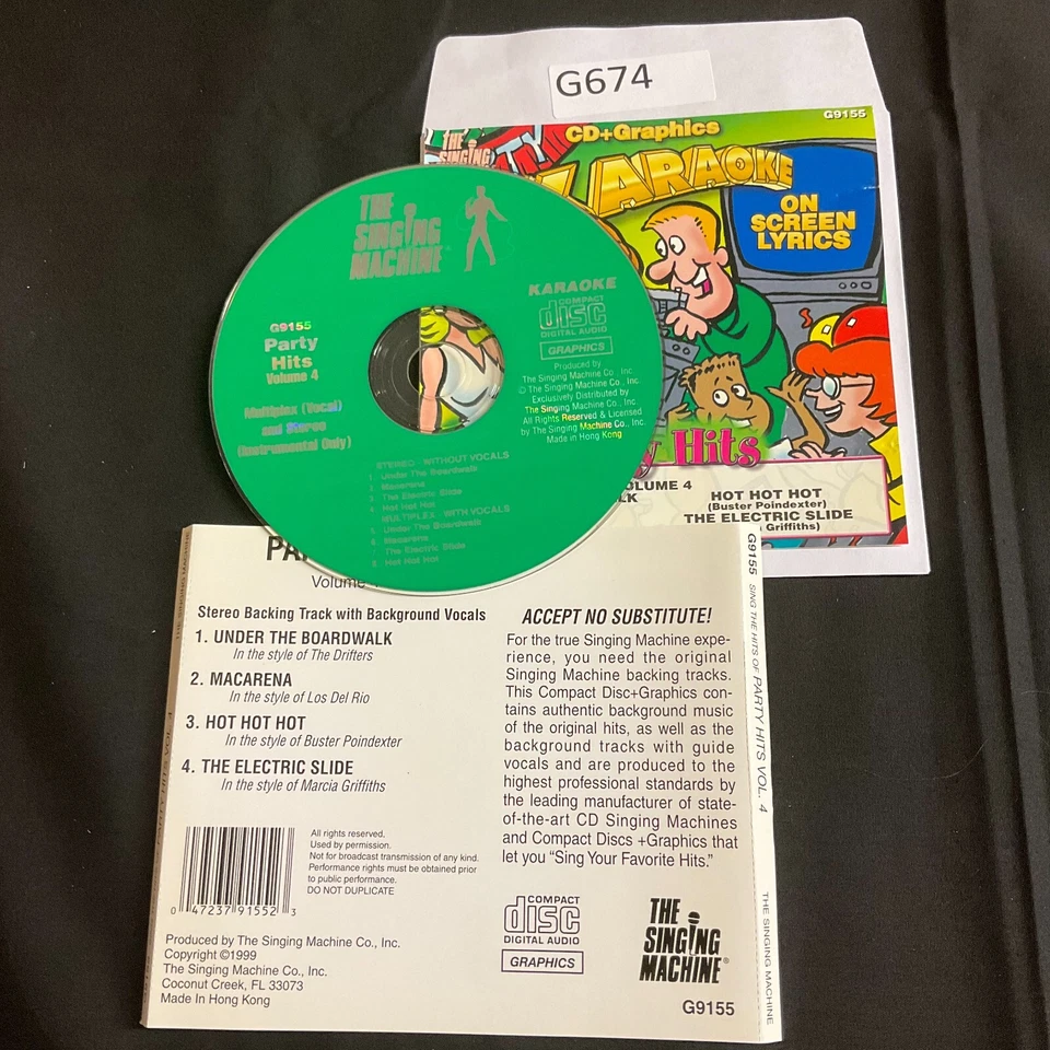 The Singing Machine Karaoke Party Hits Volume 4 CDG No Case #G674 - Image 1 of 1