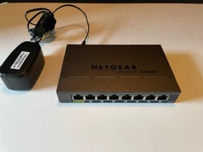NETGEAR GS108TV2 8-Port Gigabit Ethernet Smart Switch with 1 PD Port - Black - Image 1 of 3