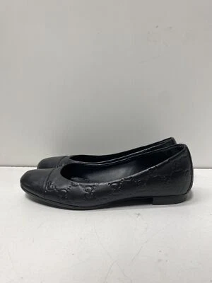 Zapatos planos de ballet negros Gucci GG Signature para mujer talla 8 Foto 1 de 4