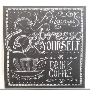 Pizarra de café espresso estilo cocina pared granja bar decoración letrero arte - Imagen 1 de 5